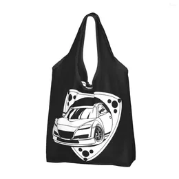 Shopping Bags RX-8 Renesis Mazdas Grocery Durable Large Reusable Recycle Foldable Heavy Duty Bag Washable Attached Pouch
