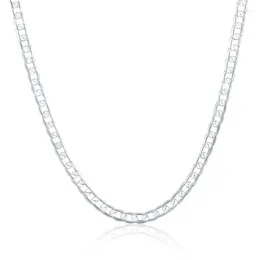 Chains 925 Sterling Silver Necklace Costume Chain 6mm 16-26 Men's Women's Jewelry