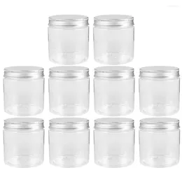 Storage Bottles 10 Pcs Honey Pot Small Plastic Jars Sealing Jam Pots Dispenser Container Mason Pet Fruits