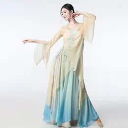 Stage Wear Classical Dance Chinese Folk Practise Clothes Girls Traditional National Yangko Hanfu Clothing Elegant Female Modern Dancing