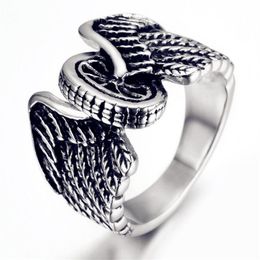 Eagle Wings Motorcycles Tire Biker Design Fashion Motor Biker Men Ring Jewelry Anniversary Day Gift Size 7-131930