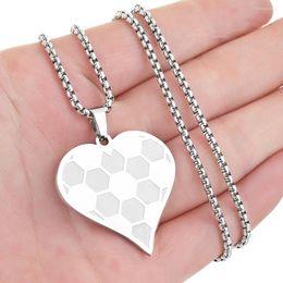 Pendant Necklaces Cxwind Fashion Heart Choker For Women Girl Chain Stainless Steel Engrave Beehave Pattern Necklace Jewelry Gift