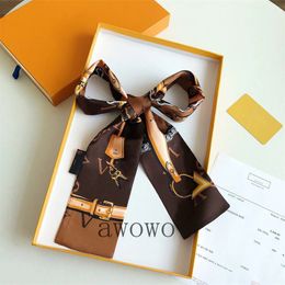 Design Classic Letter Luxury Carf For Women Soft Headband Scarf Pumpkin Print Silk Scarf Headband Square Neck Scarves Paris Shoulder Tote Hair Wrap