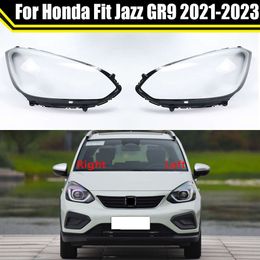 Auto Light Caps for Honda Fit Jazz GR9 2021 2022 2023 Car Transparent Lampshade Lamp Shade Headlight Cover Glass Lens Shell