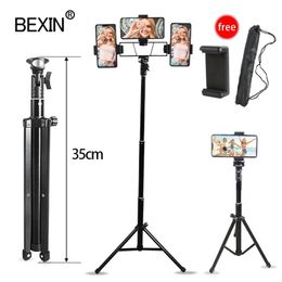 Holders Phone tripod mobile phone illuminated mount lightweight smartphone tripod selfie stick support photo for iPhone Android phone