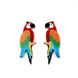 Dangle Earrings 1pair Tropical Parrot For Cute Animal Laser Cut Acrylic Jewellery Accessories