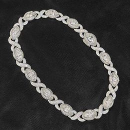 Pendant Necklaces Hip Hop Jewellery Men Fashion Iced Out CZ Necklace Custom 15MM Sauron Eye Design Cuban Link Chain Women Accesional 231216