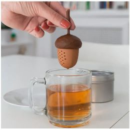 Pine Cones Silicone Tea Infusers Loose Leaf Cute Strainer Deal Apple Herb Leak Filter Teaware Kitchen Tool 1216