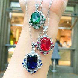 Pendant Necklaces Vintage Cubic Zircon Rhinestone Women Pendent For Birthday Party Jewelry Fashion Neck Chain
