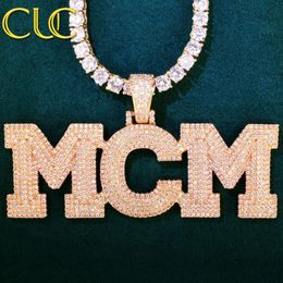 Necklaces Custom Name Letter Pendant Micro Pave Zircon Charm Make Number Necklace for Men Women Fashion Hip Hop Rock Jewellery