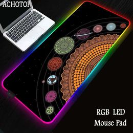 Mouse Pads Wrist Rests Witches Moon Tarot RGB Gaming Mousepad Pc XXXL Mouse Pad Oversize Mousemat Non-slip Rubber Pads Big Desk Mat LED Keyboard Pads J231215