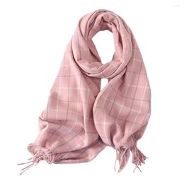 Scarves Comfortable Scarf Women Luxurious Plaid Print Winter For Thickened Imitation Cashmere Shawl With Elegant
