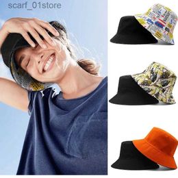 Wide Brim Hats Bucket Hats XXXL Big Head Bucket Hats Men Women Fisherman C Plus Size Double Side Wear Reversible Outdoor Free Shipping 56-60cm 61-64cmL231216