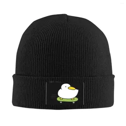 Berets Kawaii Duck Skateboarding Beanie For Women Men Cute Warm Winter Skullies Knitted Caps