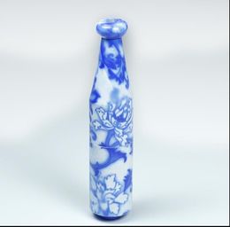 Hot pin ceramic pipe length 78MM individual blue and white porcelain pipe