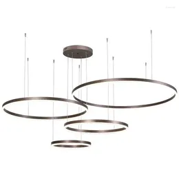 Pendant Lamps Modern Minimalist Atmosphere Light Luxury Hall Chandelier Creative Personality Round Bedroom Dining Room Lamp