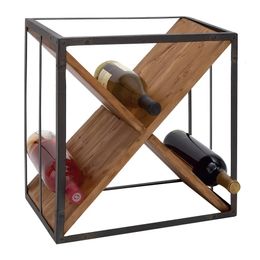 WallMounted Wine Racks Rack Black Wood 9 Bottles 1Piece Bottle Holder Barware Kitchen Dining Bar Home Garden 231216