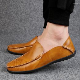 Dress Shoes For Men Casual Leather Shoe With Low Top Pointed Toe Slip-On Loafers Mens Zapatos Daily Designer