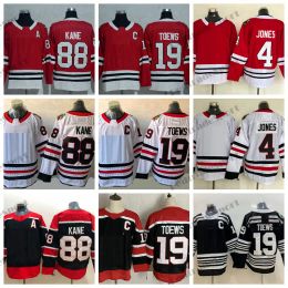 2023 Reverse Retro 19 Jonathan Toews Hockey Jerseys 88 Patrick Kane 4 Seth Jones Mens Home Red Winter Classic Black C Patch