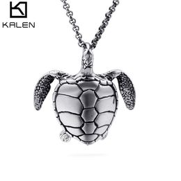 New casting Stainless Steel Baby Turtle Pendant Necklace Cool Gifts For Men Boys Baby Lovely Gift284o