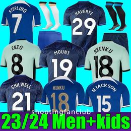 Fanclub 2023 2024 Jackson CFC Soccer Jerseys Disasi 23 24 Enzo Fernandez Mudryk JAMES STERLING Cucurella Chukwuemeka Football Shirt Men Kids Kit