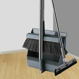 Brooms Sets Folding Dustpan Cleaning Tools Squeeze Courtyard Toliet Floor Wiper Garbage Collector Soft Hair Dust Sweeper 231227