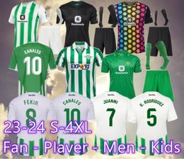 23-24 Jerseys de futebol Betis ISCO 2023 Joaquin Fekir B.IGLESIAS Canales Willian J Shirt William Camarasa Juanmi Victor Ruiz Futebol Uniforme