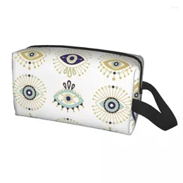 Cosmetic Bags Turkish Evil Eye Collection On Makeup Bag For Travel Organizer Nazar Amulet Hamsa Boho Bohemian Storage Toiletry