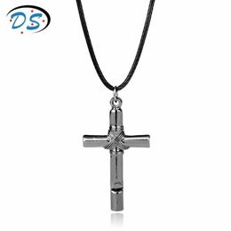 Cosplay Jewellery Anime Hell Girl Metal Cross Necklace Whistle Model Pendants Necklaces For Women Girls Gifts Chains2352