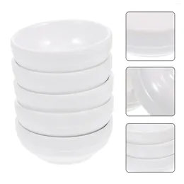 Cups Saucers 5 Pcs White Palette Artist Paint Dish Plastic Trays Simple Pigment A5 Melamine Dipping Bowls Student Stationery Study Room