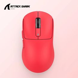 Mice X3 PixArt PAW3395 Bluetooth Mouse 2 4G Tri Mode Connexion 26000dpi 650IPS 49g Lightweight Macro Gaming 231216