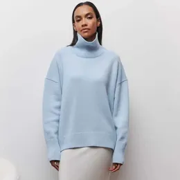 Women's Sweaters Thick Oversized For Women 2023 Autumn Winter Cashmere Cotton Blend Loose Casual Knit Pullovers Jumper Turtleneck