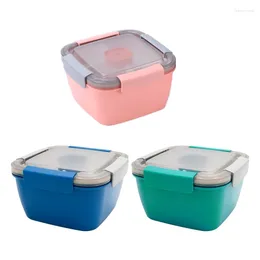 Dinnerware 1100ML/1500ML Salad Container Bowls Lunch Containers Bento Box Plastic Dropship