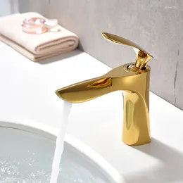 Bathroom Sink Faucets Basin Faucet Gold Chrome Brass Single Handle Mixer Tap Deck Mounted & Cold
