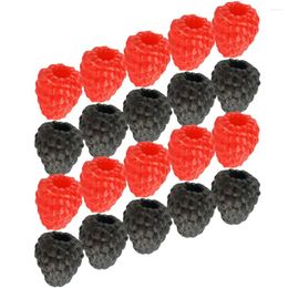 Party Decoration 20 Pcs Dessert Simulation Raspberry Child Window Toys Real Looking Fruit Pvc Decor