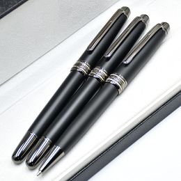 wholesale Monte Msk-163 Matte Black Metal Rollerball Ballpoint Pen Fountain Pens Writing Office School Supplies With Serial Number