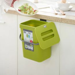 Waste Bins Kitchen Hanging Trash Can Household Cleaning Tool Bathroom Wastebasket Mini Dustbin Wall Mounted Home Container Garbage Bin 231216