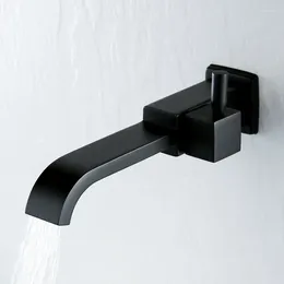 Bathroom Sink Faucets Modern Basin Faucet Only Cold Water Black Silver In-Wall Al Tap Brass