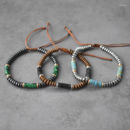 Strand Selling Mens Hematite Bracelet Fashion Turquoise Bead Bracelets Adjustable Couple Jewellery Accessories