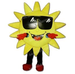 Halloween Cute Sun Mascot Costumes High Quality Cartoon Theme Character Carnival Adults Size Outfit Christmas Party Outfit Suit For Men Women