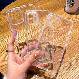 Phone Case For iPhone 15 Pro Max 14 Plus 13 Mini 12 11 Lens Camera Transparent Clear Shockproof Soft Silicone TPU Rubber Cover Protection Shield