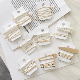 3Pcs Set Pearl Metal Women Hair Clip Bobby Pin Barrette Hairpin Hair Accessories Beauty Styling Tools Drop New Arrival3106