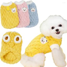 Dog Apparel Fleece Hoodie Coat Winter Blue Pink Short Sleeve Pet Clothes For Small Medium Dogs Chiwawa Puppy Jacket Topcoat