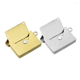 Pendant Necklaces Wholesale 20pc/lot DIY Love Letter Envelope Stainless Steel Charms Locket Jewellery Making Family Memories Festival Gift
