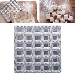 Cake Tools DIY Ravioli Maker Dumpling Dough Press Mold Aluminum Alloy Pastry Mould For Making Square Raviolis Essential Kitchen Gadget Tool 231216