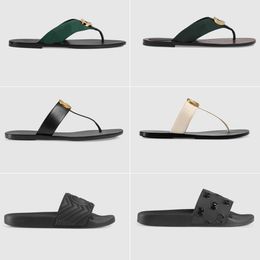 Pantofola Designer Slide Sandali estivi Moda Uomo Spiaggia Infradito piatte per interni Pelle Donna Scarpe da donna Pantofole da donna Taglia 35-45 sandali