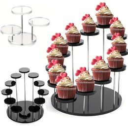 Decorative Objects Figurines 1 Set of Acrylic Multi layer Round Small Dessert Cake Stand Ring Jewellery Display 231216