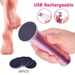 Foot Care USB Rechargeable Wireless Electric File Cuticle Callus Remover Machine Pedicure Tools Heel Tool With Sandpaper 231216