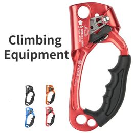 Climbing Harnesses Professional Hand Ascender Device Mountaineer Handle Left Right Rope Tools Outdoor Rock 231216