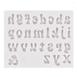 Baking Moulds 26 Alphabets Script Letters Fondant Silicone Cake Mold Chocolate Mould Capital Lower Case For The Kitchen Tools